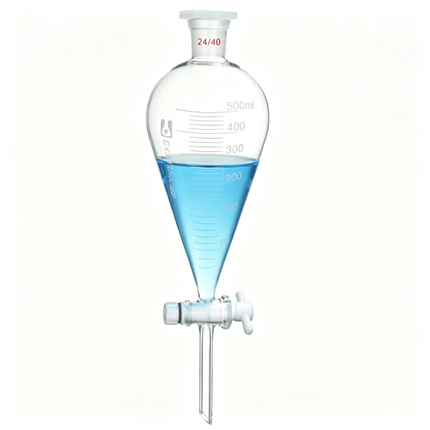 Graduated Separatory Funnel Borosilicate Glass Separating Funnel 24/40 Joint PTFE Stopcock 250 mL 500 mL 1000 mL
