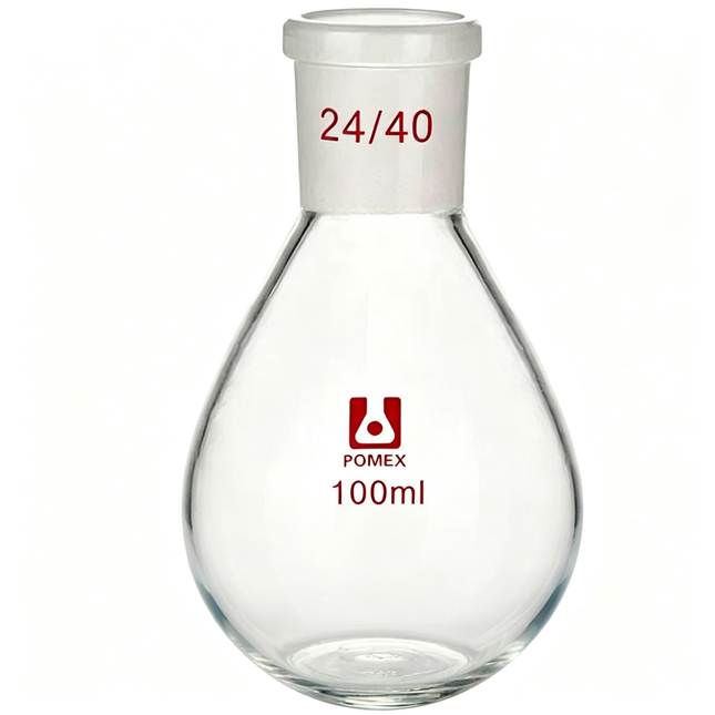 Laboratory Glassware Rotary Evaporator Recovery Flask Borosilicate Glass 24/40 Standard Outer Joint 100ml 250ml 500ml