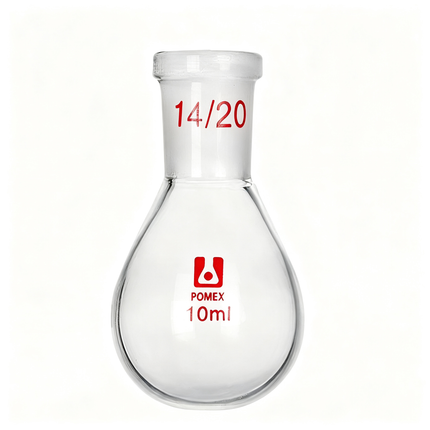 Borosilicate Single Neck Glass Heavy Wall Rotary Evaporator Recovery Flask With 14/20 Outer Joint 25ml 50ml 10ml