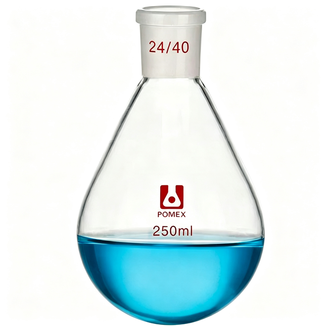 Laboratory Glassware Rotary Evaporator Recovery Flask Borosilicate Glass 24/40 Standard Outer Joint 100ml 250ml 500ml