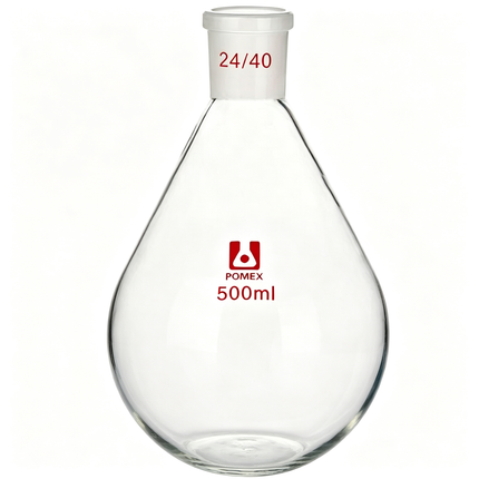 Laboratory Glassware Rotary Evaporator Recovery Flask Borosilicate Glass 24/40 Standard Outer Joint 100ml 250ml 500ml