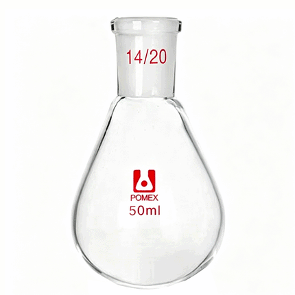 Borosilicate Single Neck Glass Heavy Wall Rotary Evaporator Recovery Flask With 14/20 Outer Joint 25ml 50ml 10ml