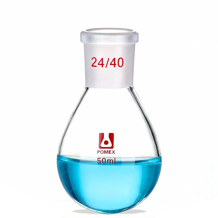 Laboratory Glassware Rotary Evaporator Recovery Flask Borosilicate Glass 24/40 Standard Outer Joint 100ml 250ml 500ml