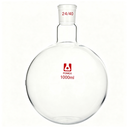 Borosilicate Glass Laboratory One Neck Round Bottom Flask with 24/40 Standard Taper Outer Joint 100ml 250ml 500ml 1000ml