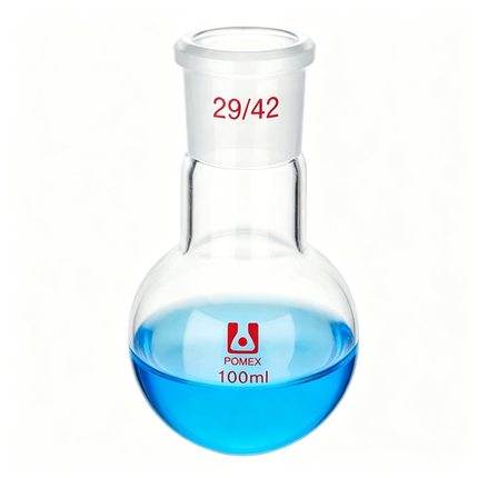 Single Neck Round Bottom Flask Laboratory Borosilicate Glass with 29/42 Outer Joint 100ml 250ml 1000ml