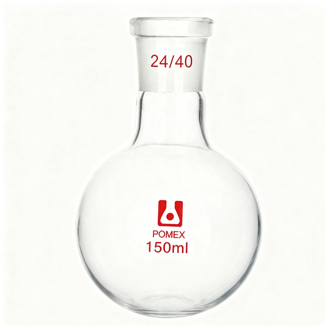 Borosilicate Glass Laboratory One Neck Round Bottom Flask with 24/40 Standard Taper Outer Joint 100ml 250ml 500ml 1000ml