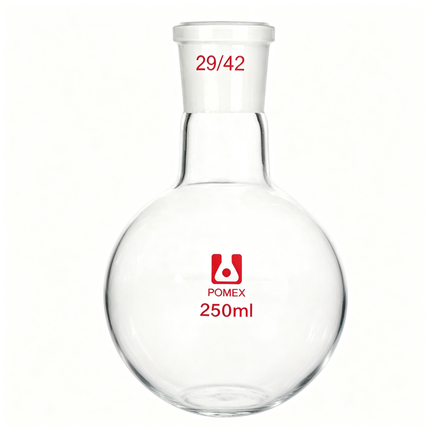 Single Neck Round Bottom Flask Laboratory Borosilicate Glass with 29/42 Outer Joint 100ml 250ml 1000ml