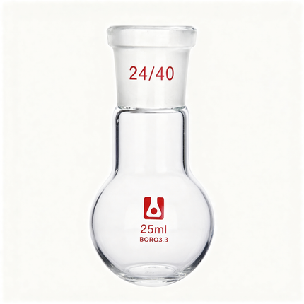 Borosilicate Glass Laboratory One Neck Round Bottom Flask with 24/40 Standard Taper Outer Joint 100ml 250ml 500ml 1000ml