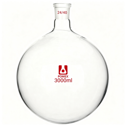 Borosilicate Glass Laboratory One Neck Round Bottom Flask with 24/40 Standard Taper Outer Joint 100ml 250ml 500ml 1000ml