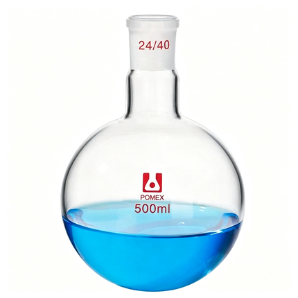 Borosilicate Glass Laboratory One Neck Round Bottom Flask with 24/40 Standard Taper Outer Joint 100ml 250ml 500ml 1000ml