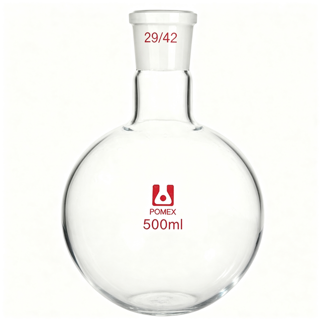 Single Neck Round Bottom Flask Laboratory Borosilicate Glass with 29/42 Outer Joint 100ml 250ml 1000ml