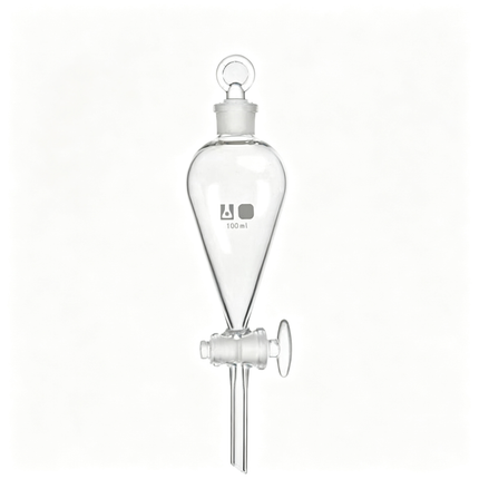 Borosilicate Glass Separatory Funnel with Glass Stopper & Glass Stopcock Laboratory Liquid Separation and Extraction Funnel 60 mL to 2000 mL