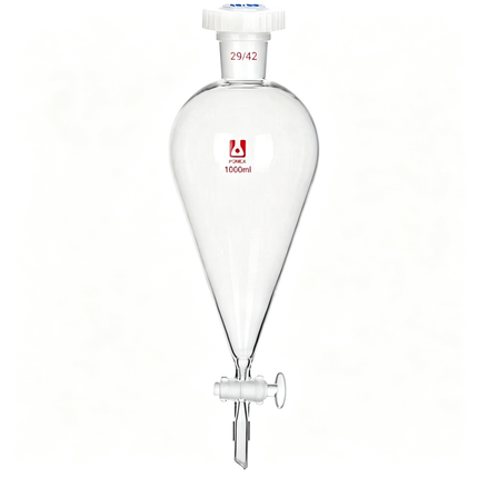 borosilicate glass 3.3 Lab Conical Separation Funnel with Glass Stopcock Lab Separating Funnel with 29/42 Joint