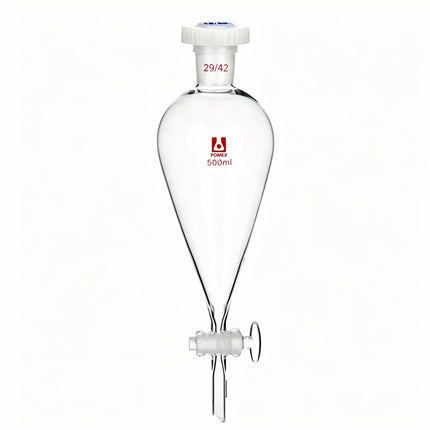 borosilicate glass 3.3 Lab Conical Separation Funnel with Glass Stopcock Lab Separating Funnel with 29/42 Joint