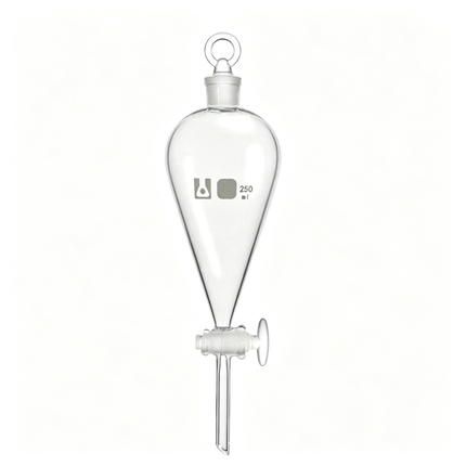 Borosilicate Glass Separatory Funnel with Glass Stopper & Glass Stopcock Laboratory Liquid Separation and Extraction Funnel 60 mL to 2000 mL