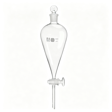 Borosilicate Glass Separatory Funnel with Glass Stopper & Glass Stopcock Laboratory Liquid Separation and Extraction Funnel 60 mL to 2000 mL