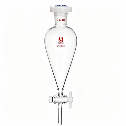 Borosilicate Glass Separatory Funnel Conical Lab Separation with 24/40 Joint PTFE Stopcock 250ml 500ml 1000ml