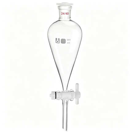 Borosilicate Glass Separatory Funnel Conical Lab Separation with 24/40 Joint PTFE Stopcock 250ml 500ml 1000ml