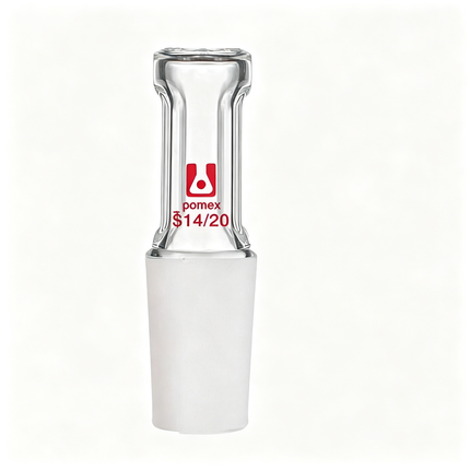 Borosilicate Glass Straight Hollow Stopper with Closed Bottom for Laboratory Seal Reaction Vessels 14/20, 19/22, 24/40, 29/42 Joints