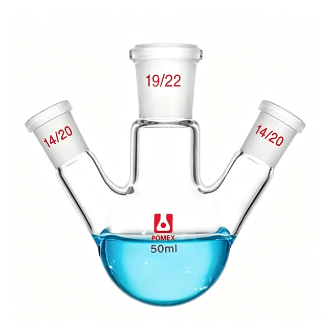Three Neck Borosilicate Lab Glass Round Bottom Flask 14/20 19/22 24/40 29/42 Joints