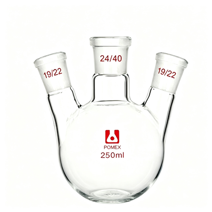 Three Neck Borosilicate Lab Glass Round Bottom Flask 14/20 19/22 24/40 29/42 Joints