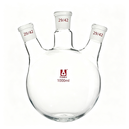 Three Neck Round Bottom Flask 29/42 Joints Borosilicate Lab Glassware 250ml 500ml 1000ml