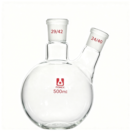 Borosilicate Glass Two Neck Round Bottom Flask RBF 29/42 Taper Outer Joint 500ml 1000ml