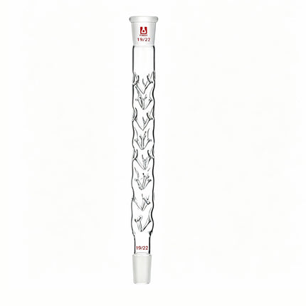 Glass Laboratory Vigreux Distillation Column Borosilicate Fractional Column 19/22 Joints 100mm to 600mm