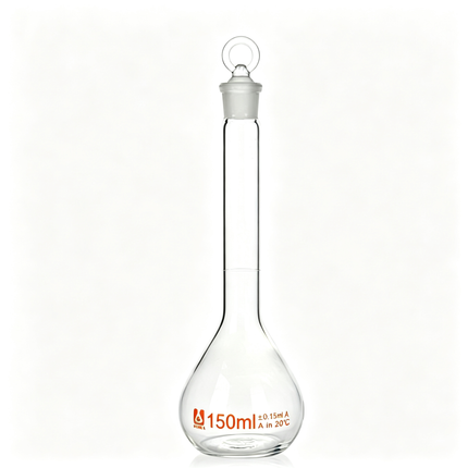 Glass Volumetric Flask with Glass Stopper Borosilicate Glass Heavy Wall 5ml to 5000ml