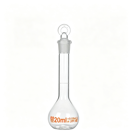 Glass Volumetric Flask with Glass Stopper Borosilicate Glass Heavy Wall 5ml to 5000ml