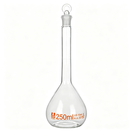 Glass Volumetric Flask with Glass Stopper Borosilicate Glass Heavy Wall 5ml to 5000ml