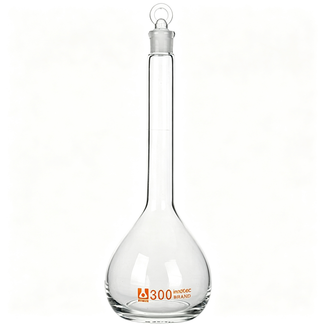 Glass Volumetric Flask with Glass Stopper Borosilicate Glass Heavy Wall 5ml to 5000ml