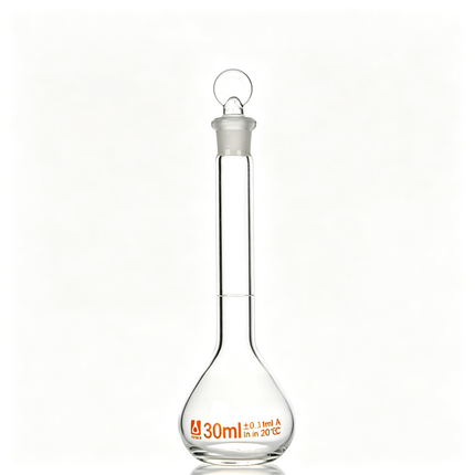 Glass Volumetric Flask with Glass Stopper Borosilicate Glass Heavy Wall 5ml to 5000ml