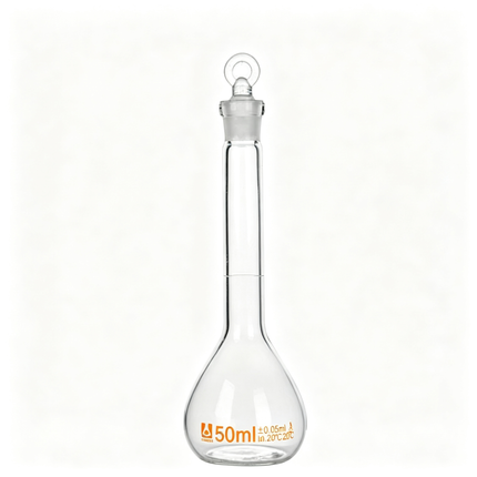 Glass Volumetric Flask with Glass Stopper Borosilicate Glass Heavy Wall 5ml to 5000ml
