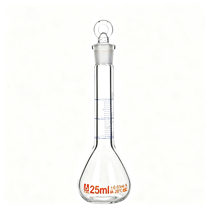 Professional Laboratory Glass Graduated Volumetric Flask with Stopper Borosilicate 3.3 10ml, 200ml, 250ml