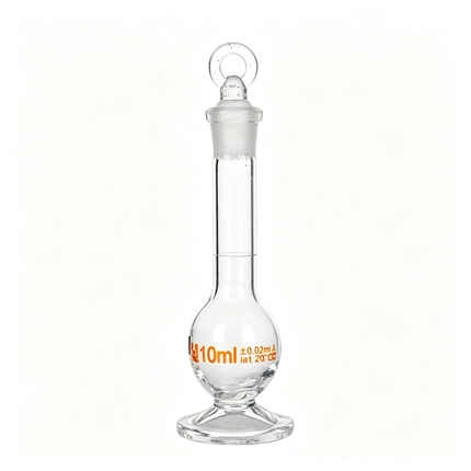 Transparent Laboratory Glass Volumetric Flask with Base Borosilicate Glass Heavy Wall 1ml 2ml 5ml 10ml