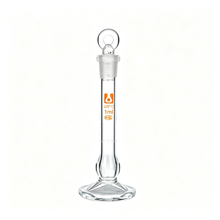 Transparent Laboratory Glass Volumetric Flask with Base Borosilicate Glass Heavy Wall 1ml 2ml 5ml 10ml