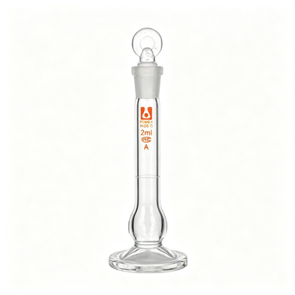 Transparent Laboratory Glass Volumetric Flask with Base Borosilicate Glass Heavy Wall 1ml 2ml 5ml 10ml