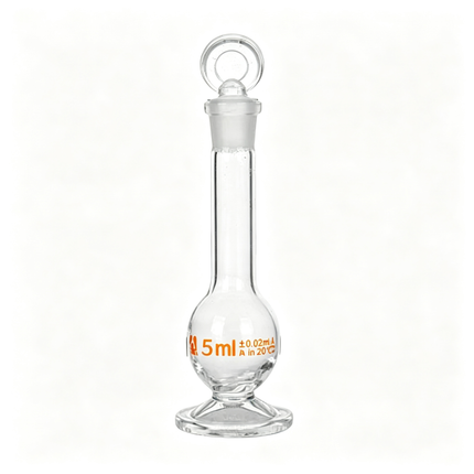 Transparent Laboratory Glass Volumetric Flask with Base Borosilicate Glass Heavy Wall 1ml 2ml 5ml 10ml